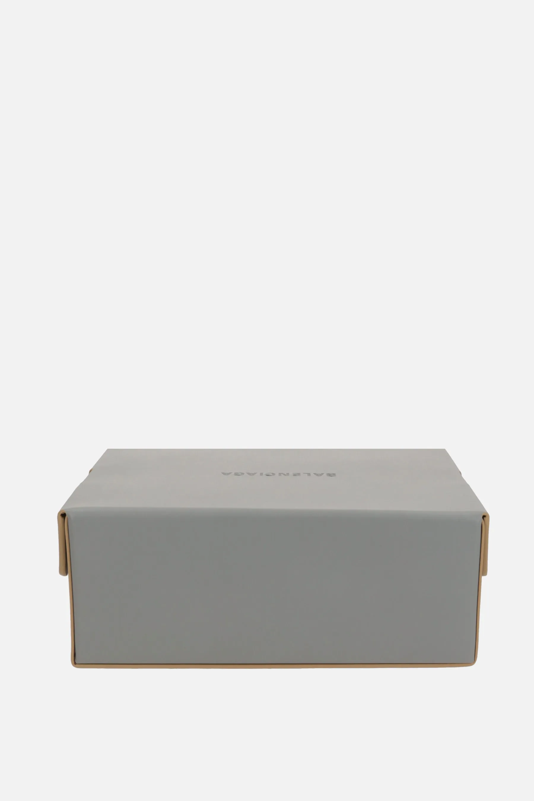 Box clutch in smooth leather