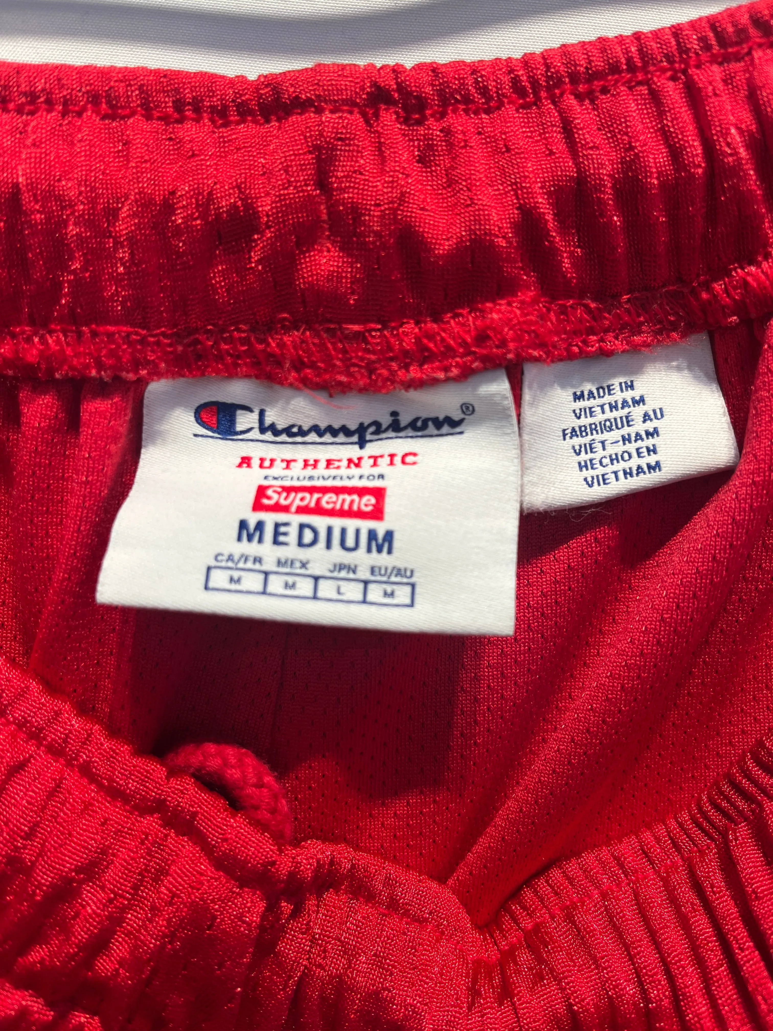 Champion/Supreme/Shorts/M/Polyester/RED/MESH SHORTS