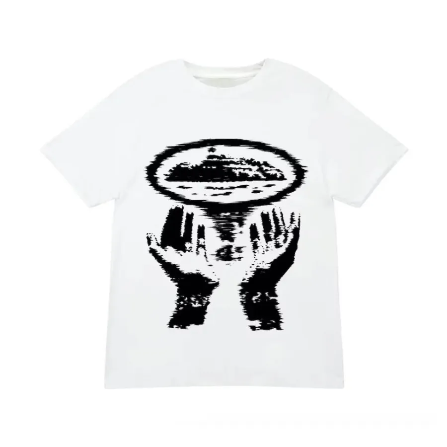 Corteiz Sketchy Hands Logo Tee White
