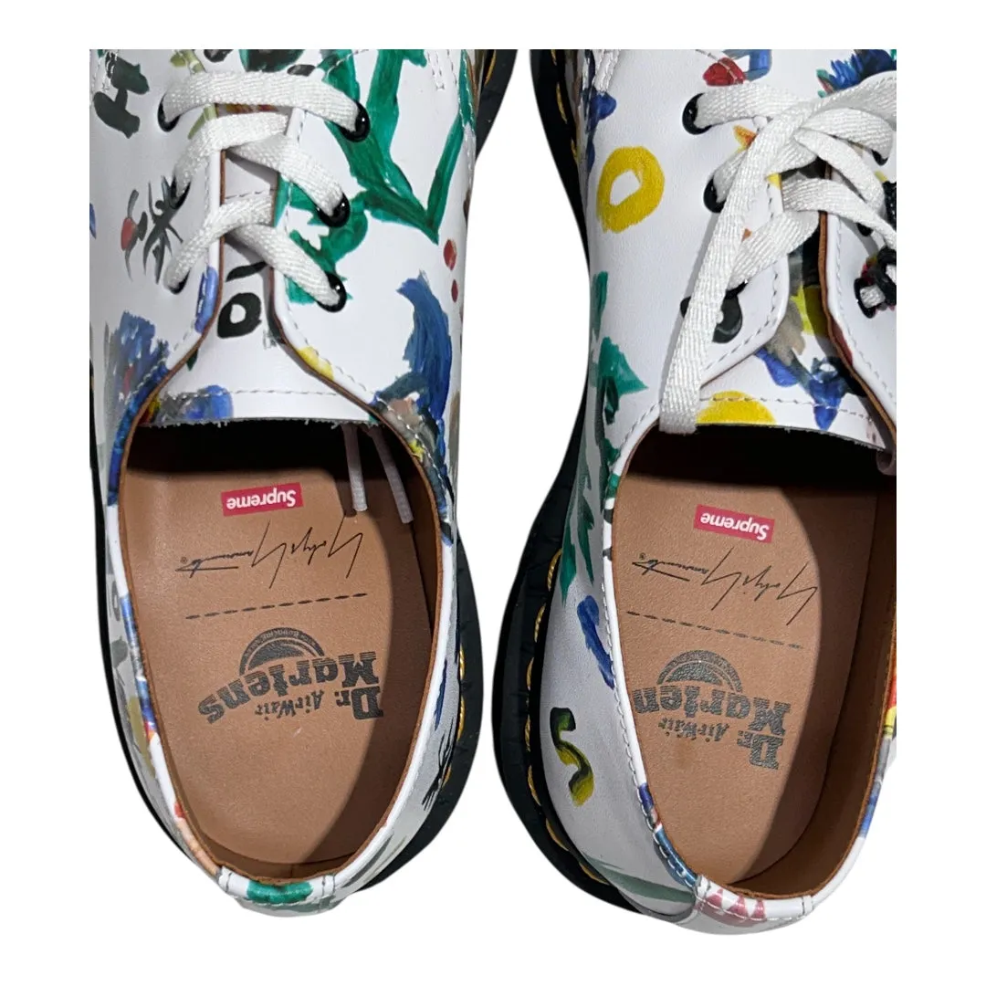 Dr.Martens/YOHJI YAMAMOTO/Boots/US 10/All Over Print/Leather/WHT/Supreme