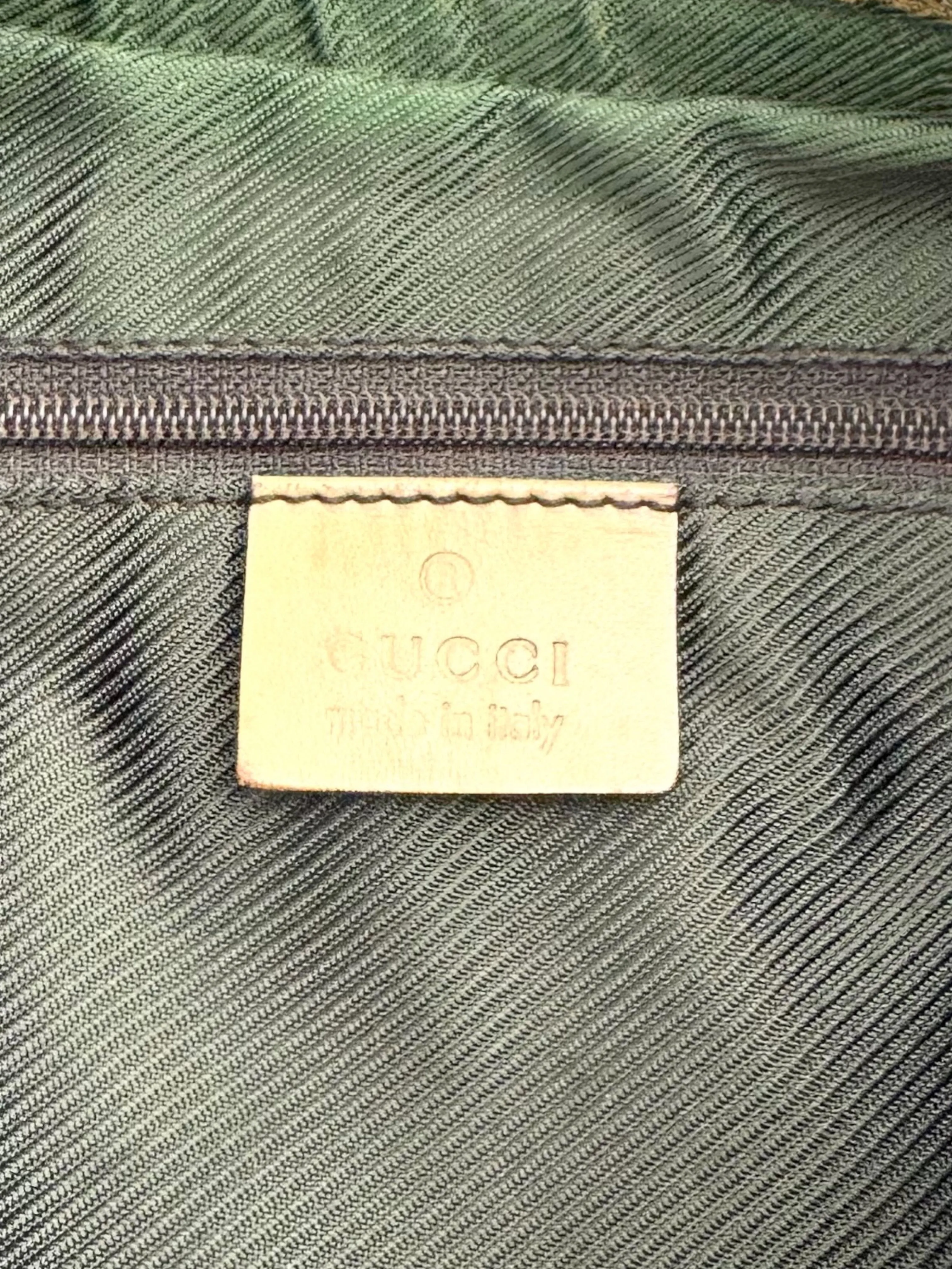 Gucci GG Supreme Cream Canvas Leather Hobo