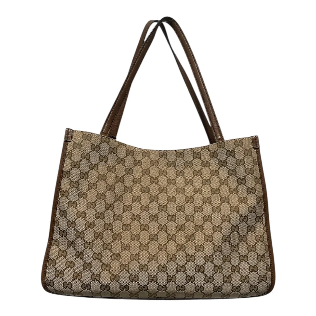 GUCCI/Hand Bag/Monogram/Cotton/BEG/gg supreme