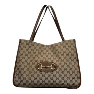GUCCI/Hand Bag/Monogram/Cotton/BEG/gg supreme