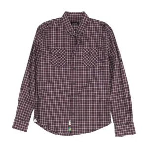 Navy Plaid Long Sleeve Button Down