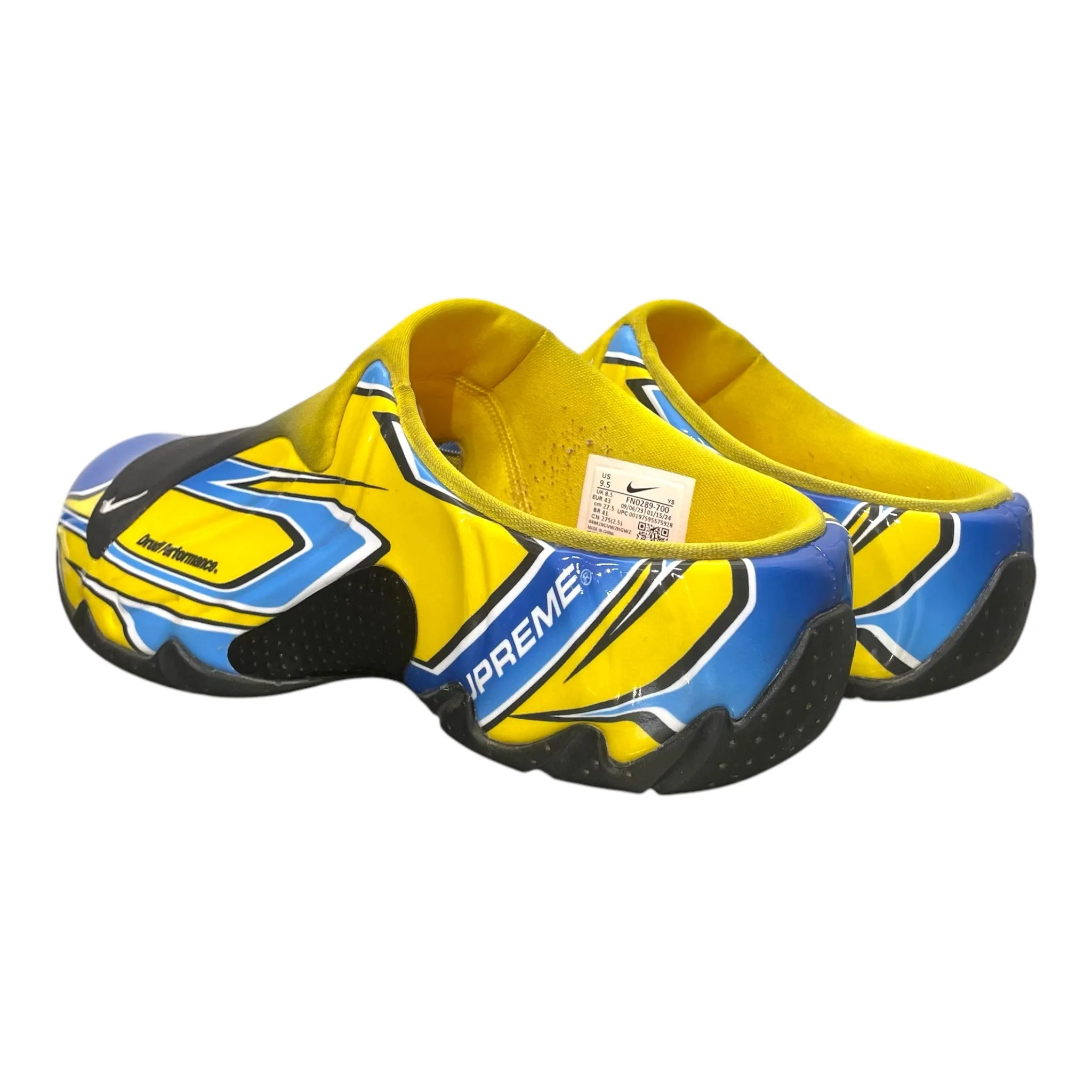 NIKE/Supreme/Low-Sneakers/US 9.5/YEL/clogposite