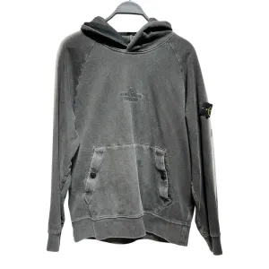 STONE ISLAND/Supreme/Hoodie/L/Cotton/GRY/stripe sleeve