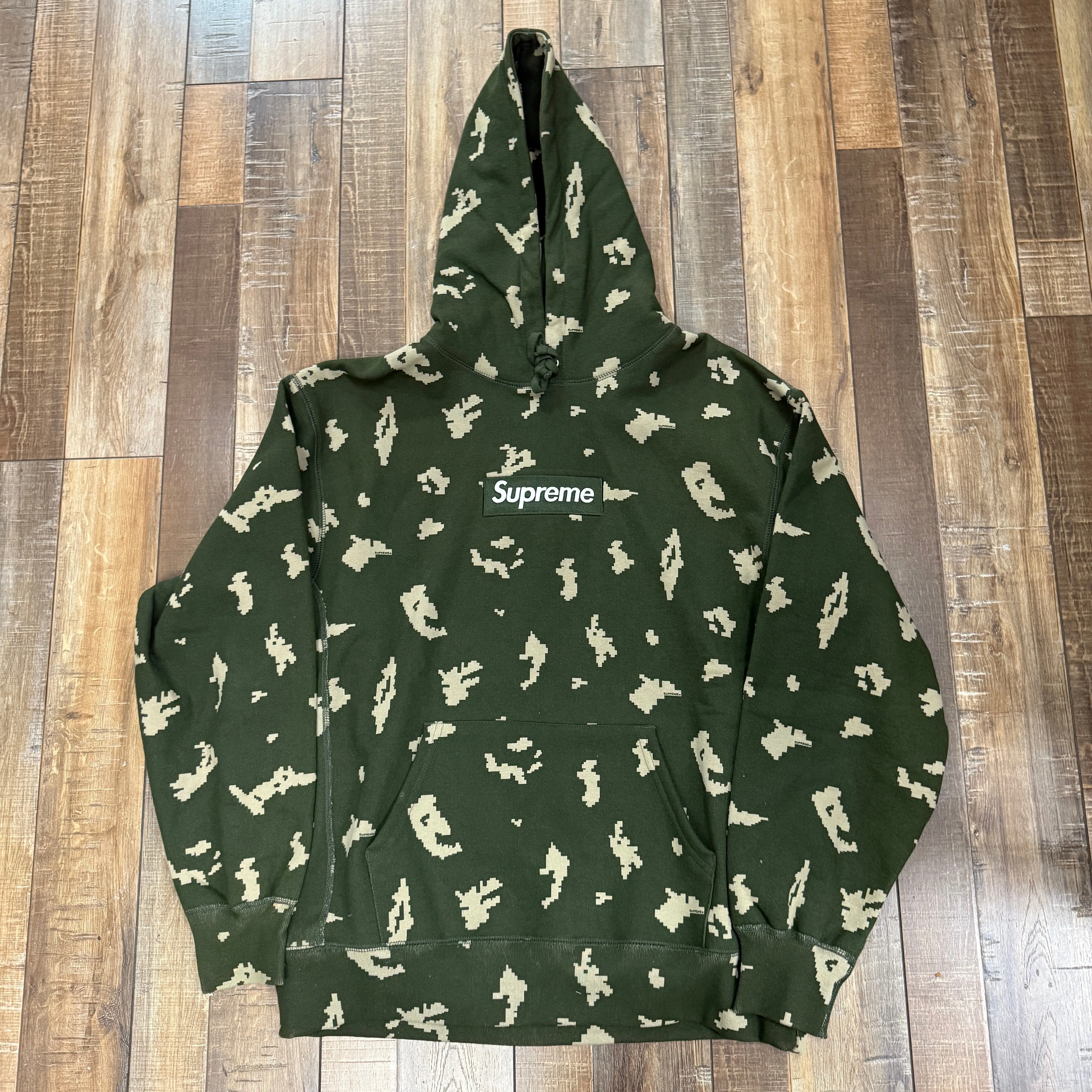 Supreme Box Logo Hooded Sweatshirt (FW21) Olive Russian Camo