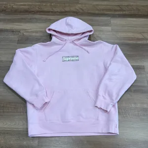Supreme Burberry Box Logo Hooded Sweatshirt Light Pink