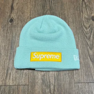 Supreme New Era Box Logo Beanie (FW17) Ice Blue