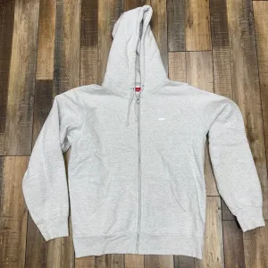 Supreme Reflective Small Box Zip Up Sweatshirt Ash Grey