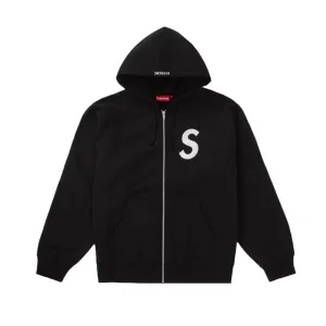 Supreme S Logo Zip Up Hooded Sweatshirt (FW24) Black