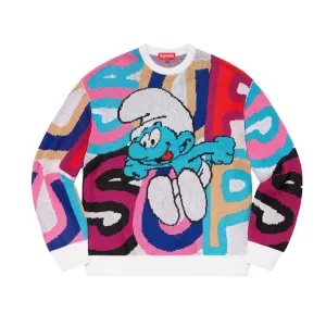 Supreme Smurfs Sweater White
