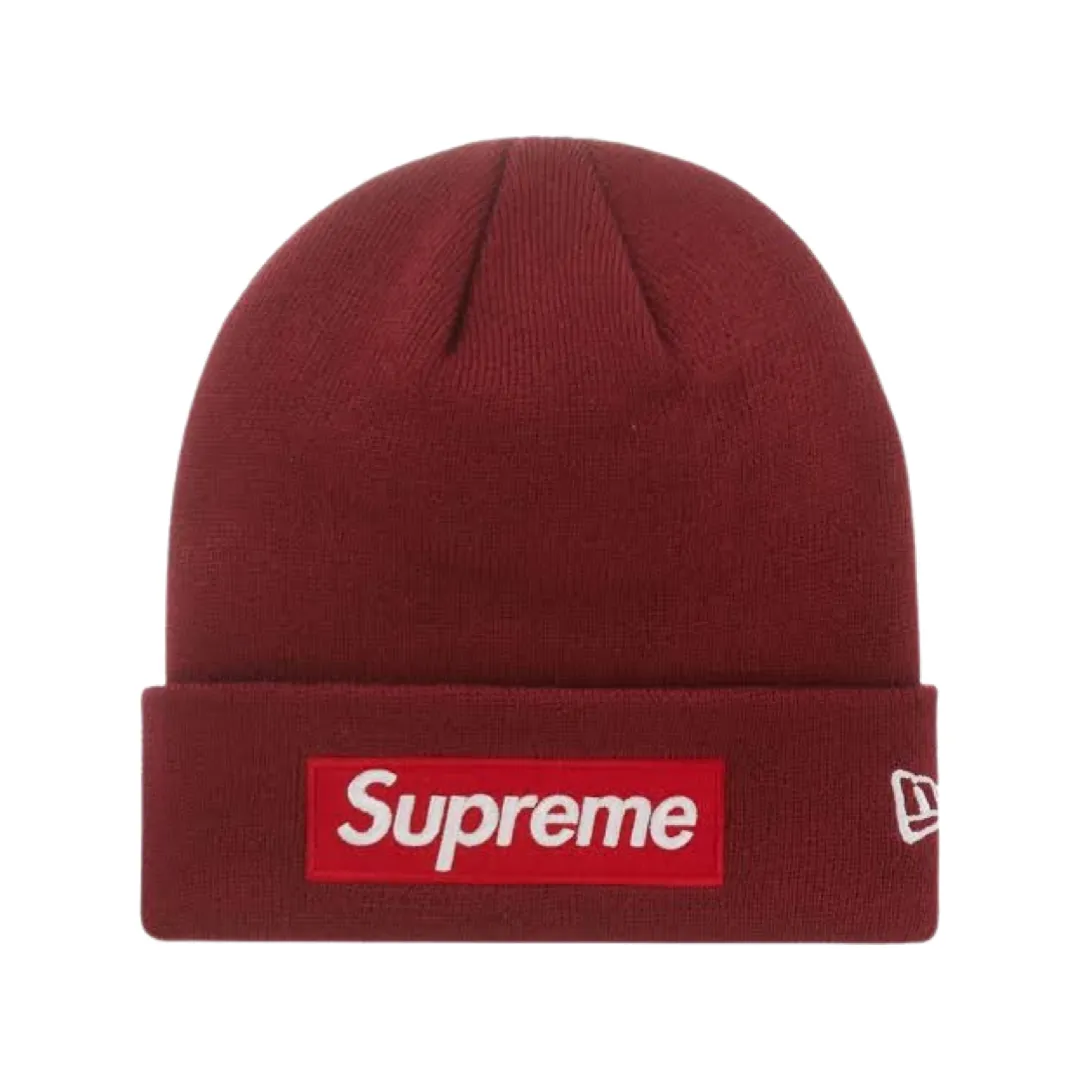 Supreme x New Era Box Logo Beanie (FW22) Cardinal
