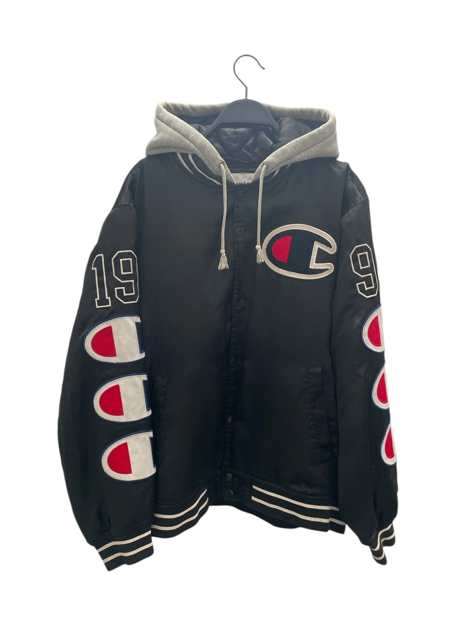 Supreme/Champion/Jacket/M/Polyester/BLK/SLEEVE DOWN LOGO