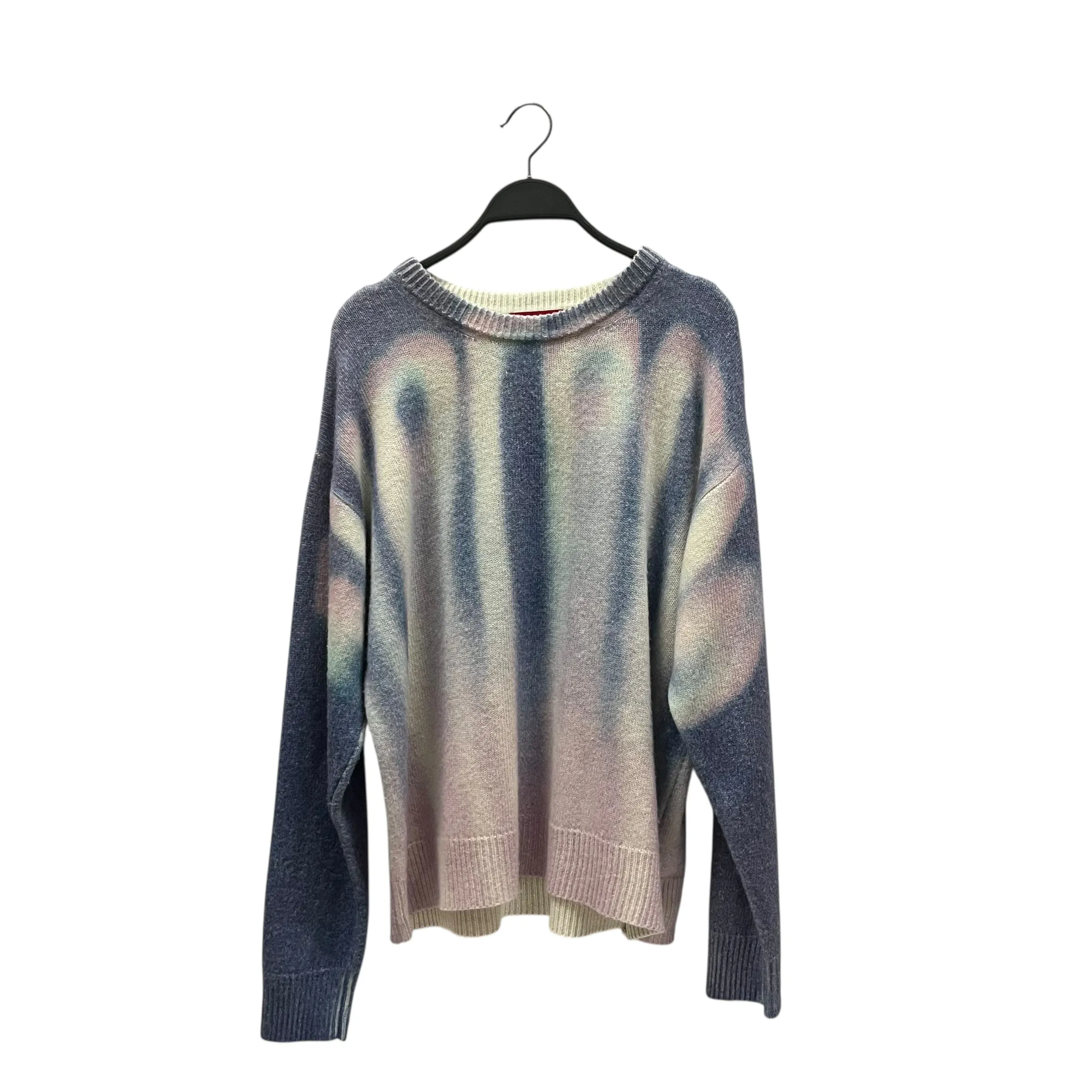 Supreme/Heavy Sweater/S/Graphic/Wool/BLU/Blurred Logo