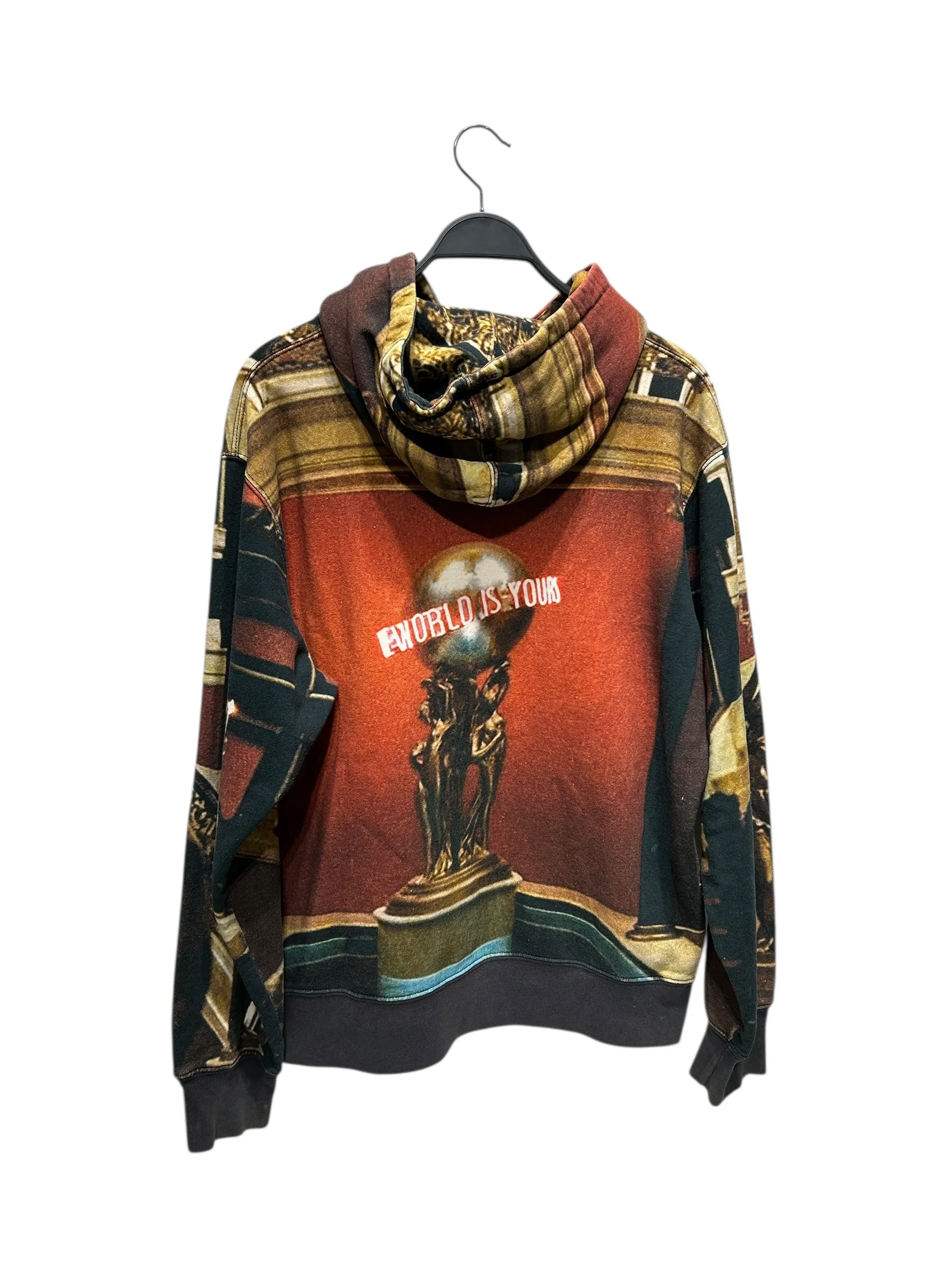 Supreme/Hoodie/XL/All Over Print/Cotton/RED/SCARFACE THE WORLD IS YOURS