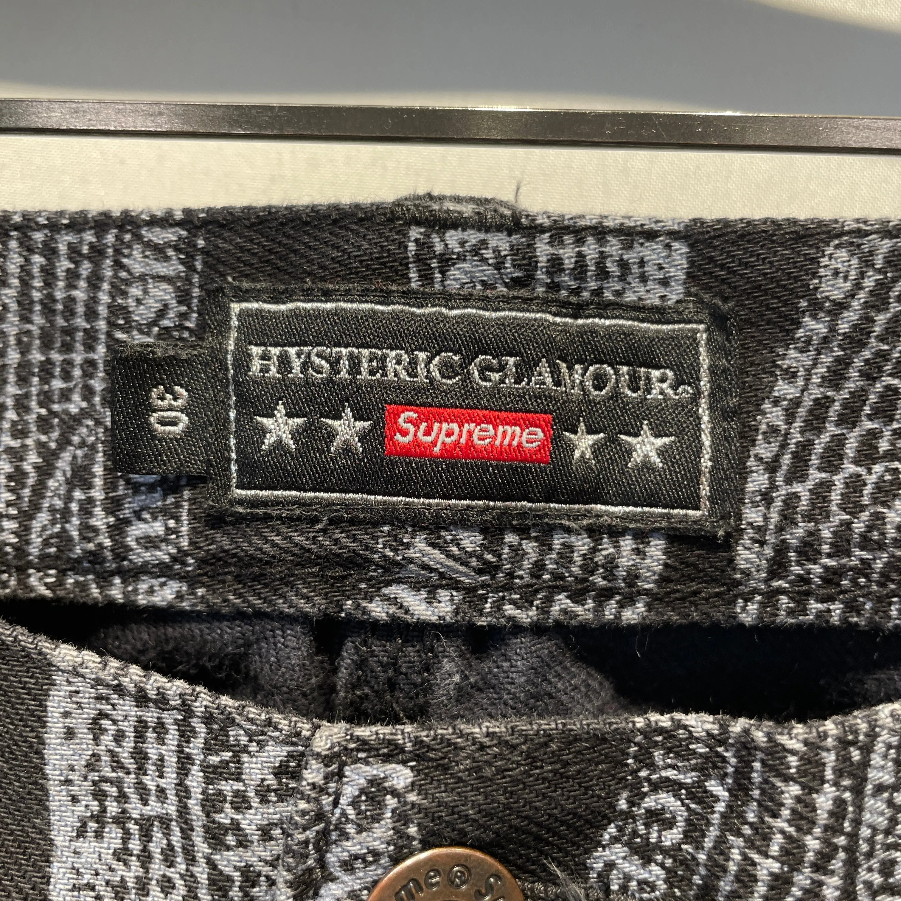 Supreme/HYSTERIC GLAMOUR/Carpenter Pants/30/Denim/BLK/All Over Print/Snake Print