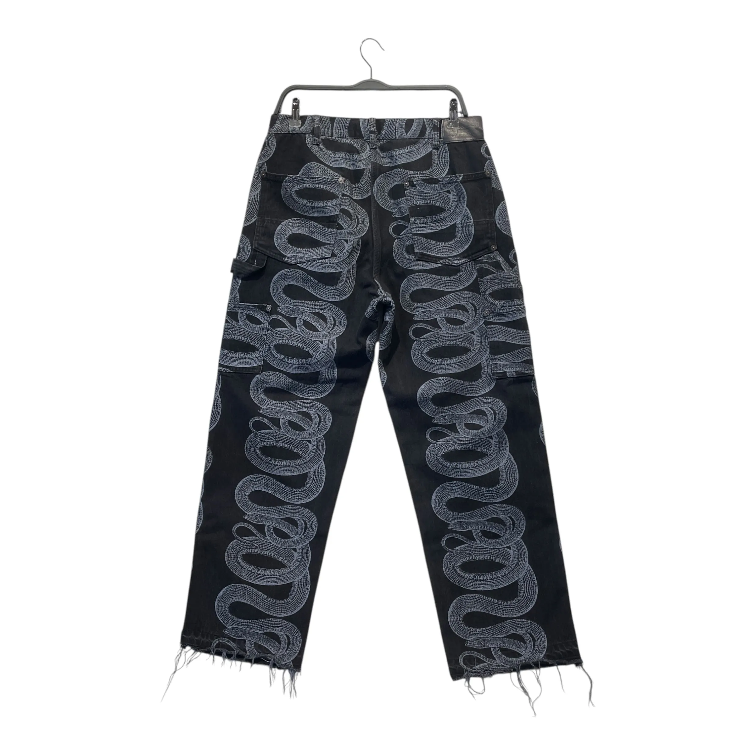 Supreme/HYSTERIC GLAMOUR/Carpenter Pants/30/Denim/BLK/All Over Print/Snake Print