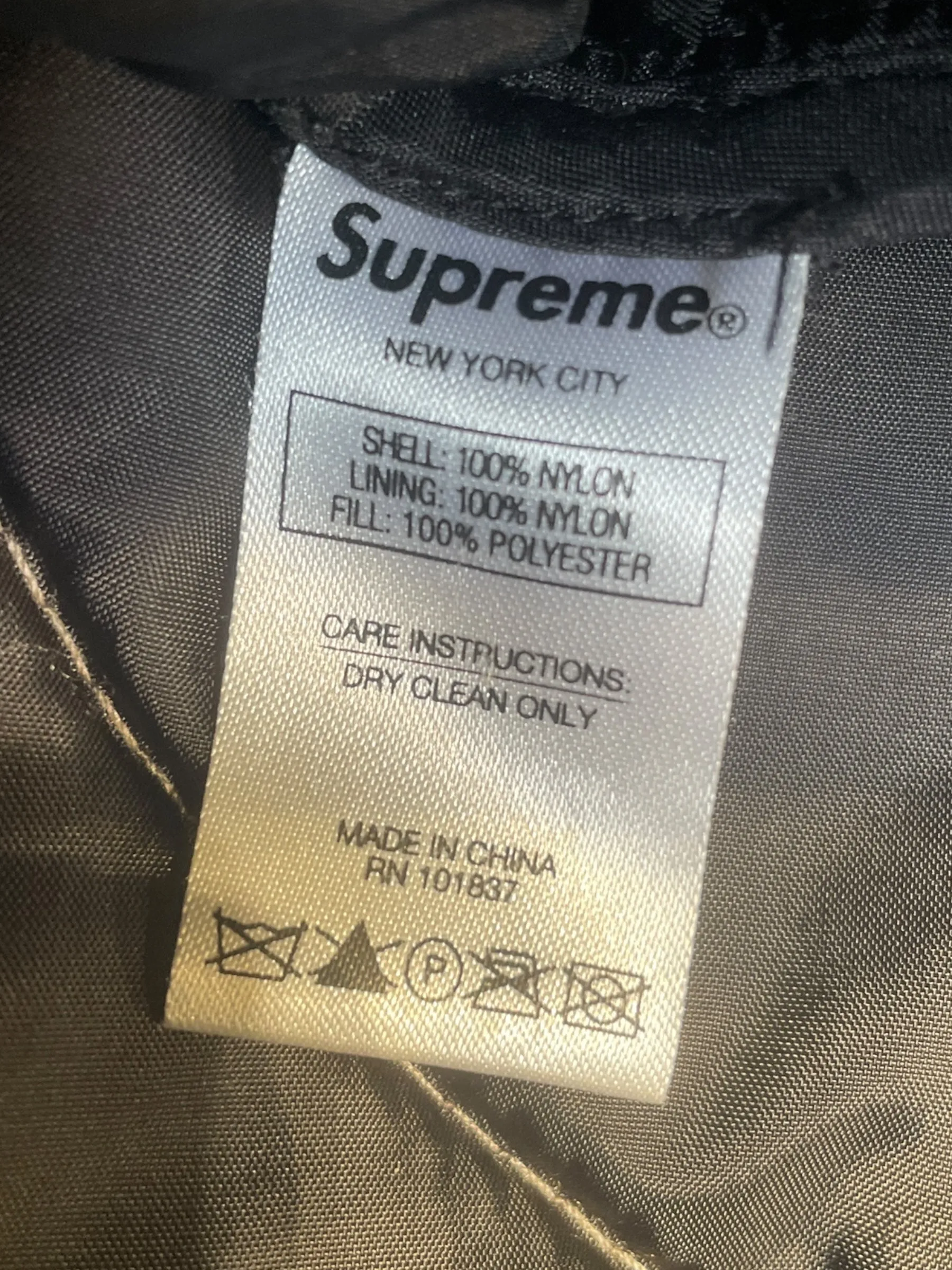 Supreme/Jacket/M/Nylon/BLK/spider web quilted