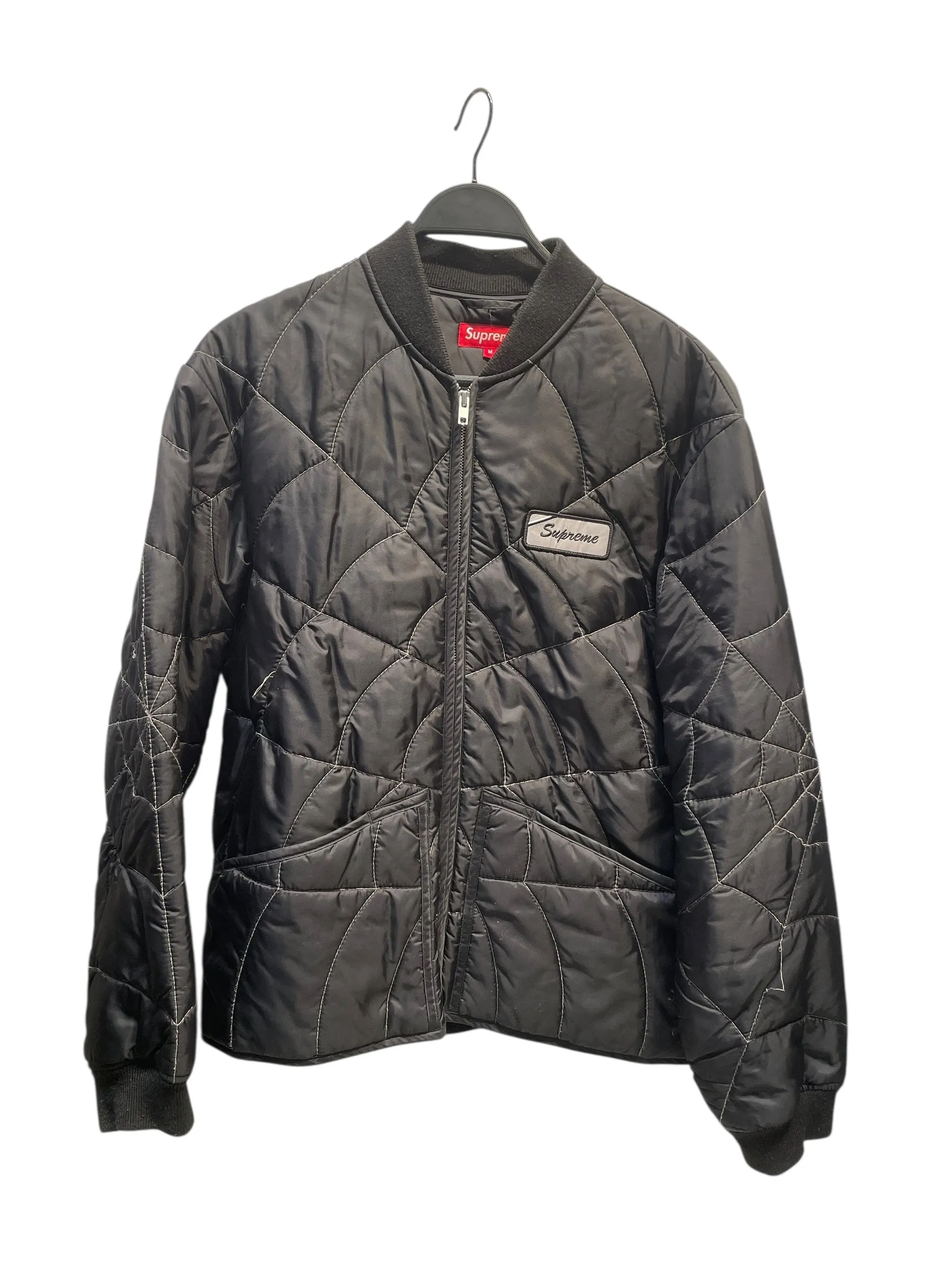 Supreme/Jacket/M/Nylon/BLK/spider web quilted
