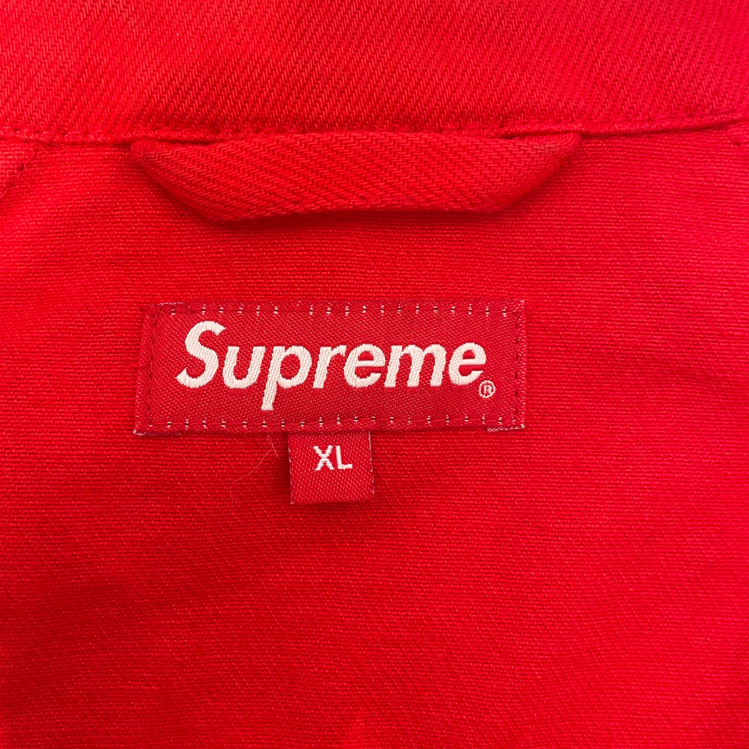 Supreme/Jacket/XL/Cotton/RED/Front Snap Logo Twill