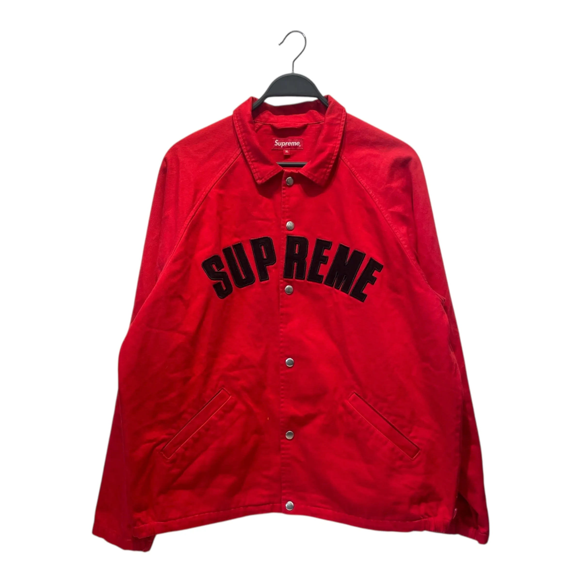 Supreme/Jacket/XL/Cotton/RED/Front Snap Logo Twill
