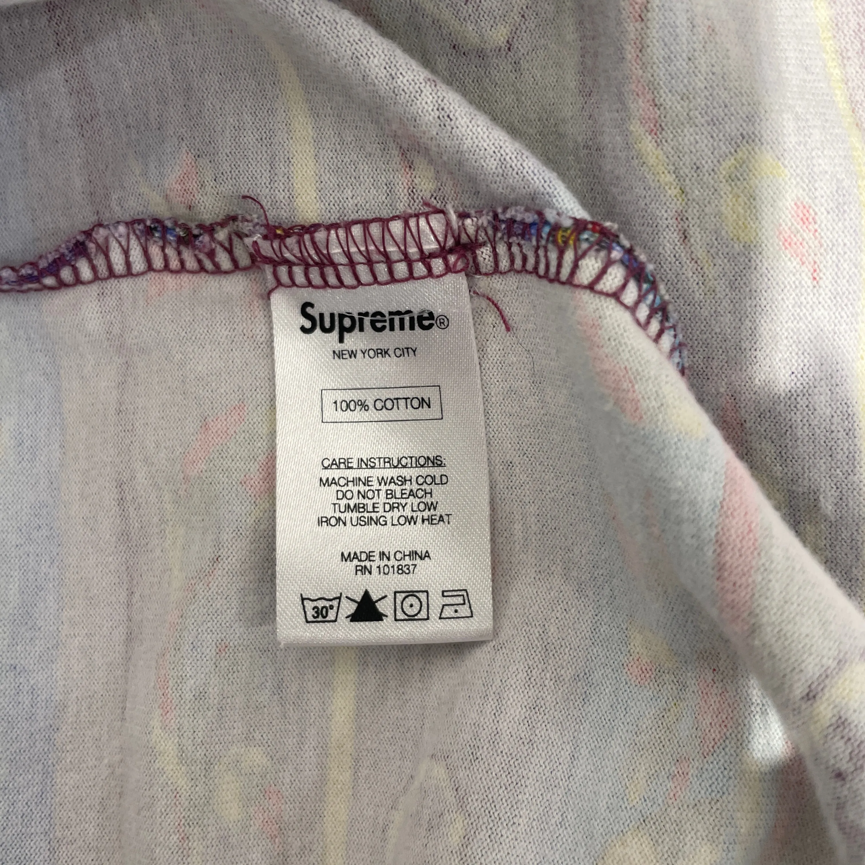 Supreme/LS T-Shirt/M/Cotton/PPL/All Over Print/