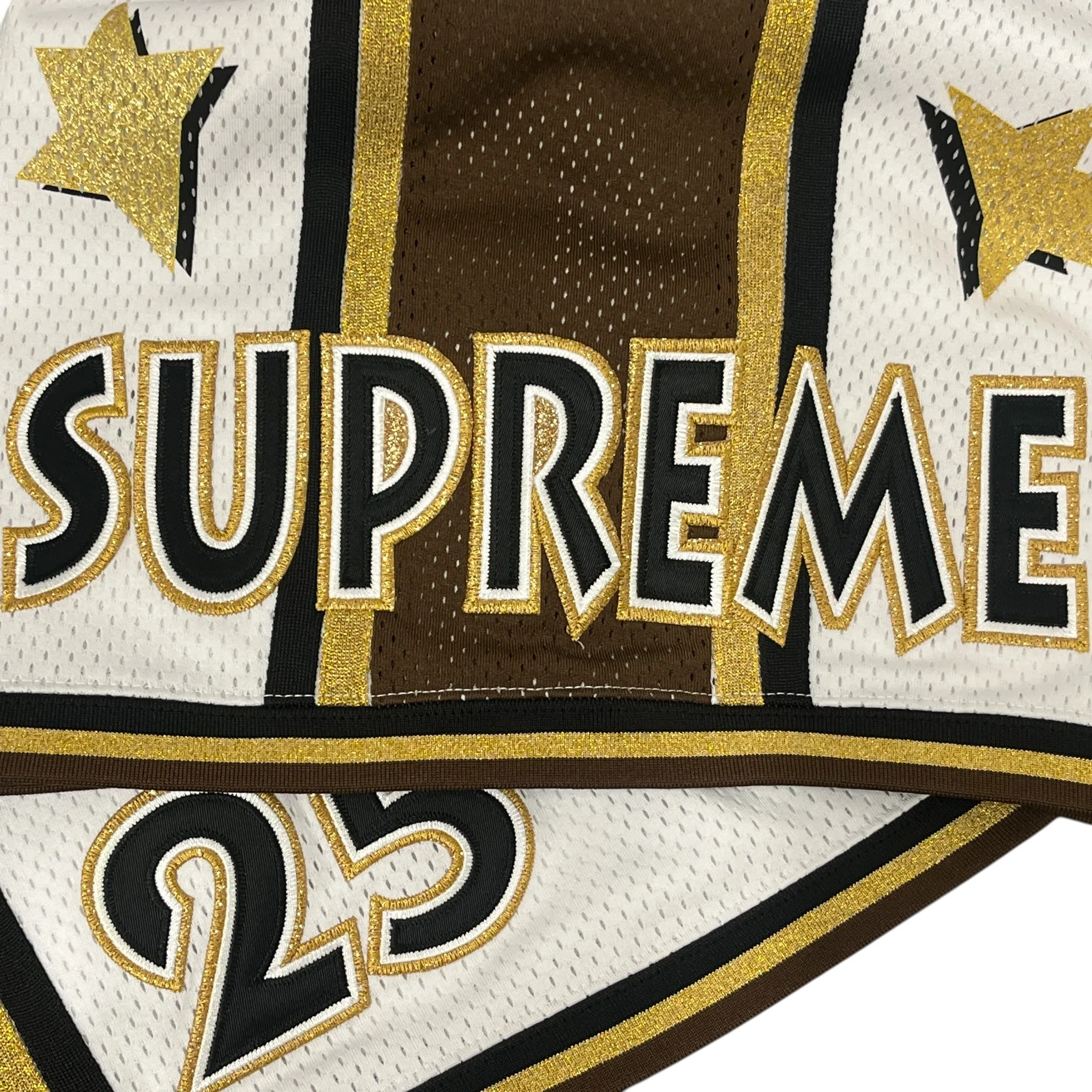 Supreme/Shorts/L/Polyester/WHT/Graphic/ALL STAR BASKETBALL SHORTS