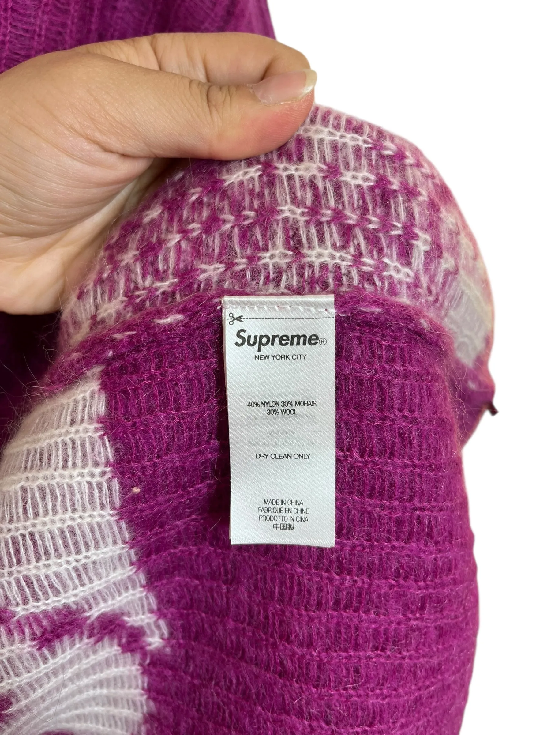 Supreme/Sweater/XL/All Over Print/Cotton/PPL/Twin Mohair