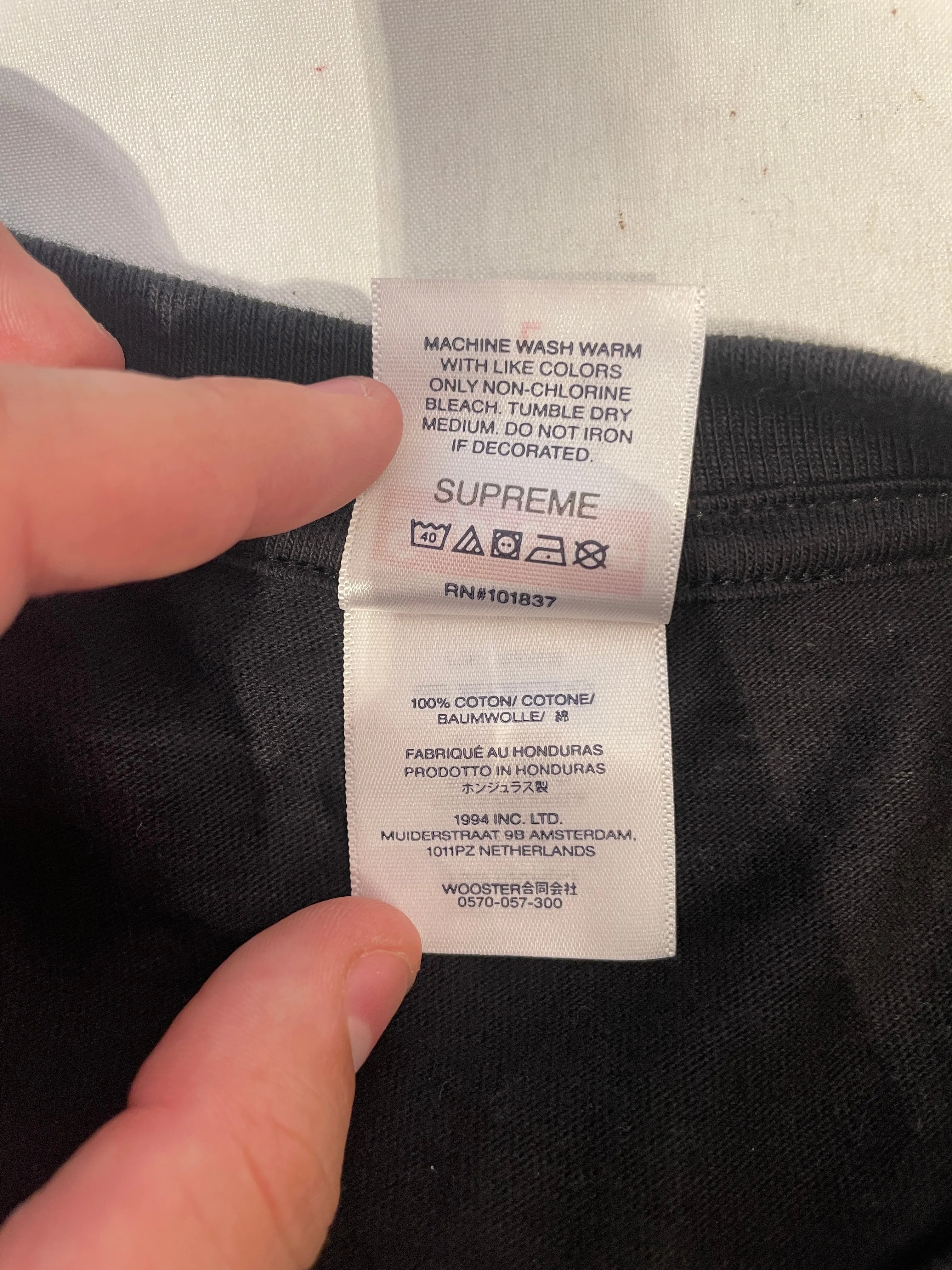 Supreme/T-Shirt/L/Cotton/BLK/Graphic/APHEX TWIN COLLECTION
