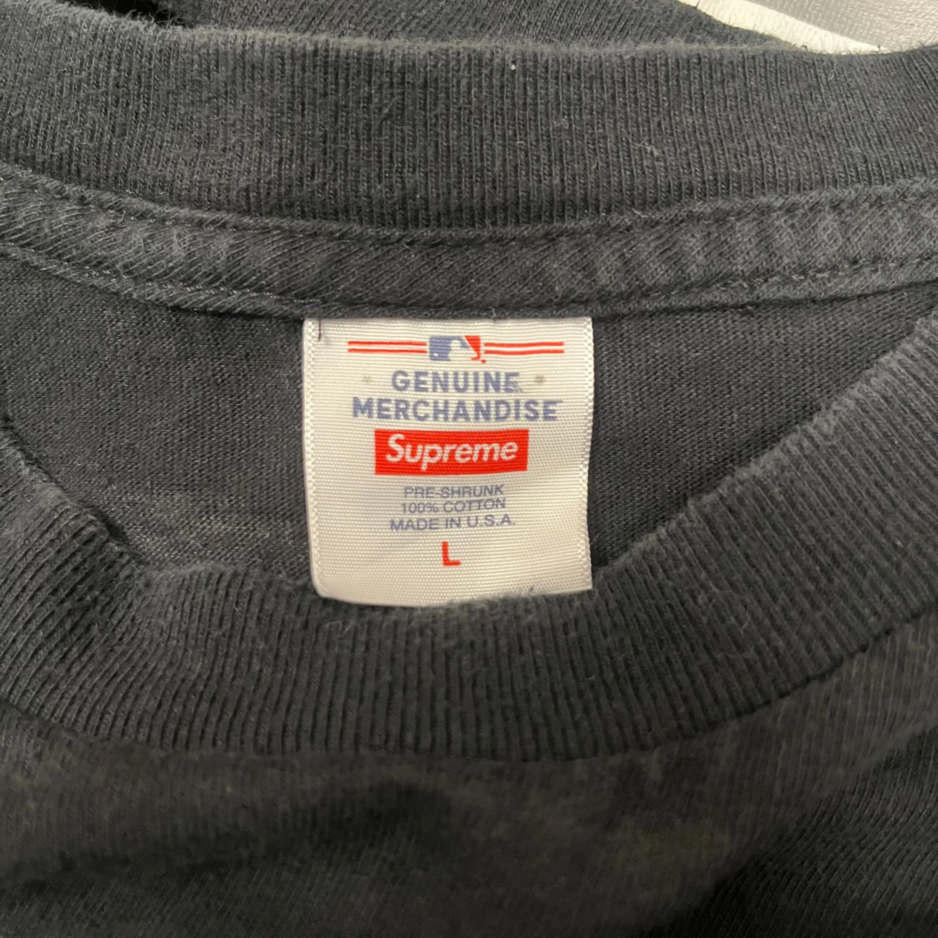 Supreme/T-Shirt/L/Cotton/BLK/white sox