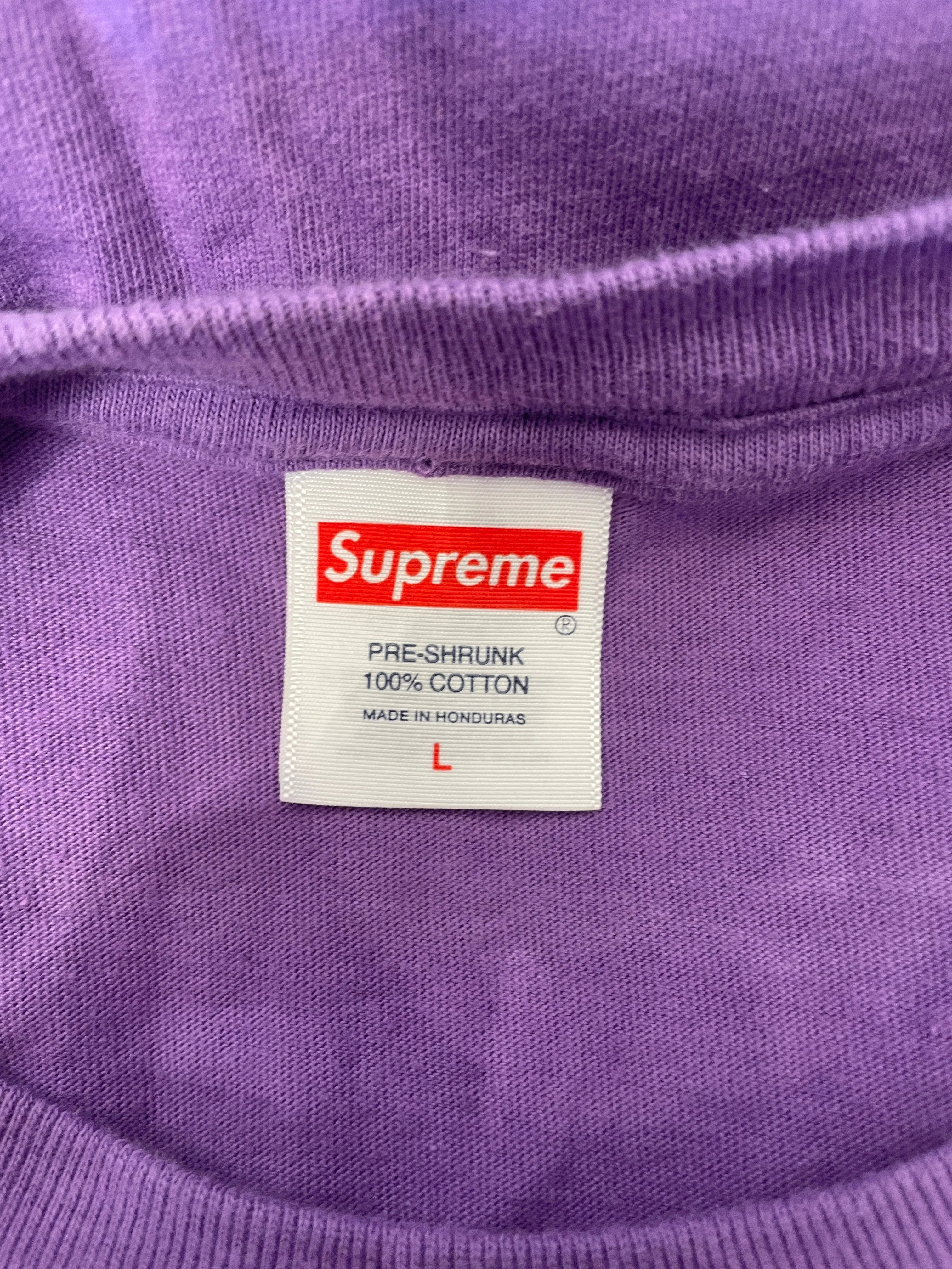 Supreme/T-Shirt/L/Cotton/PPL/SMOKE TEE/AIR BRUSH WORK
