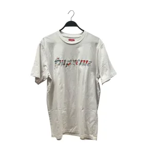 Supreme/T-Shirt/L/Cotton/WHT/Floral Applique Tee