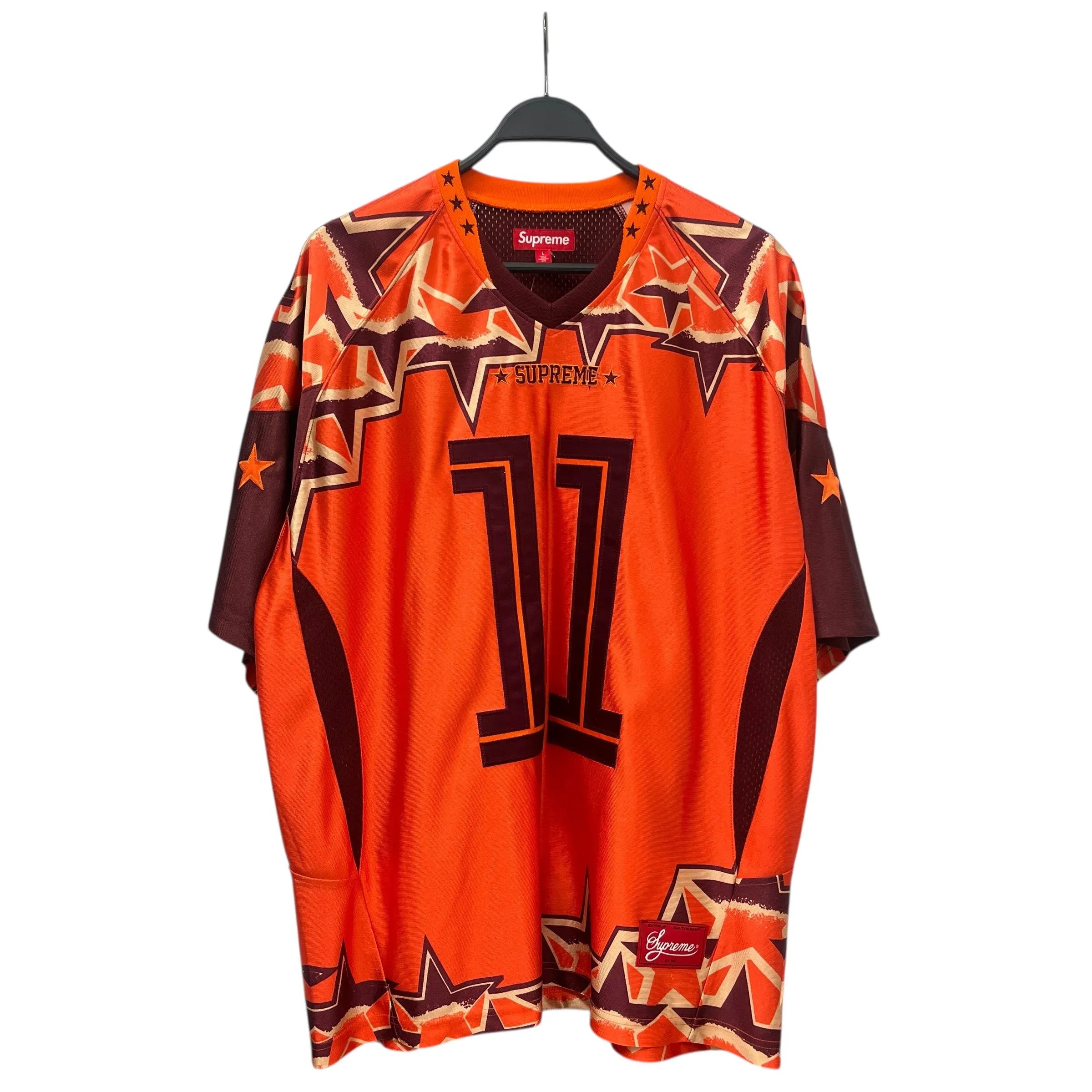 Supreme/T-Shirt/L/Polyester/ORN/Graphic/STARS FOOTBALL JERSEY