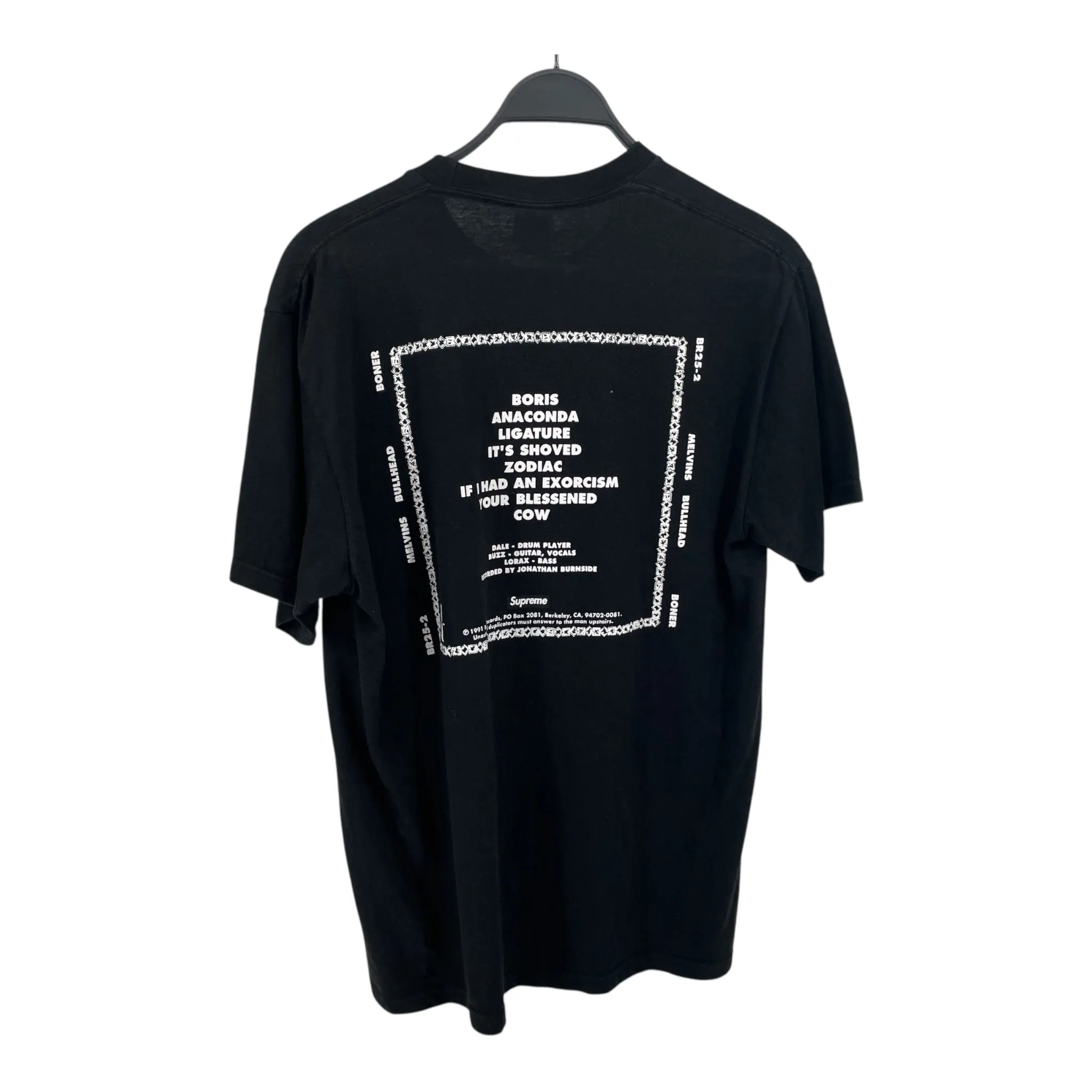 Supreme/T-Shirt/M/Cotton/BLK/MELVINS BULLHEAD