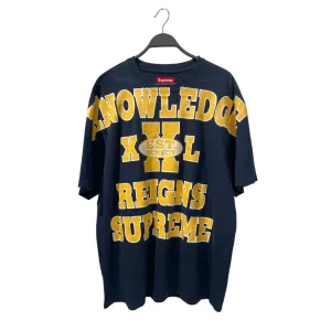 Supreme/T-Shirt/XXL/Cotton/NVY/knowlegde begins yellow