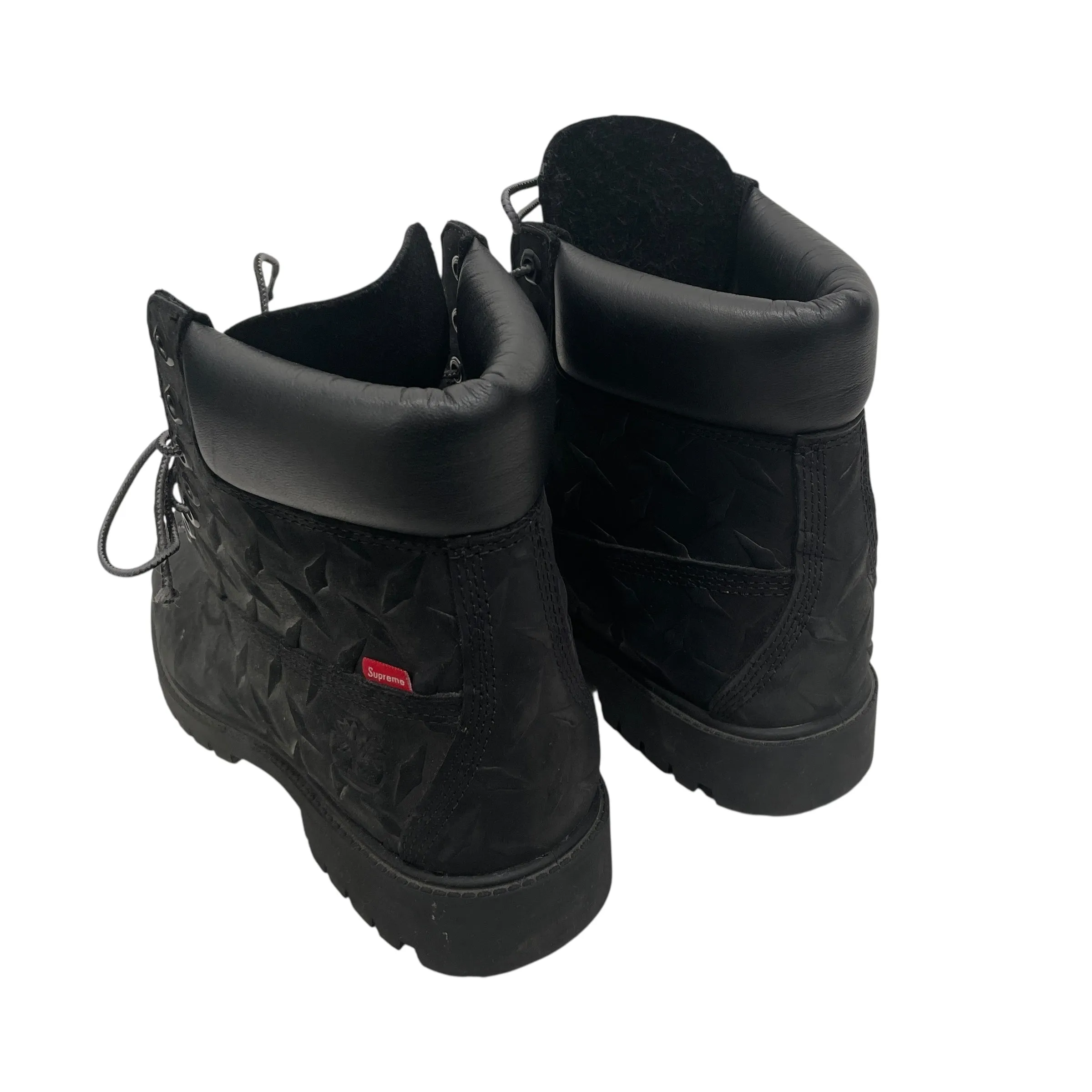 Supreme/Timberland/Boots/US 9/Suede/BLK/8 Hole/diamond plate boots
