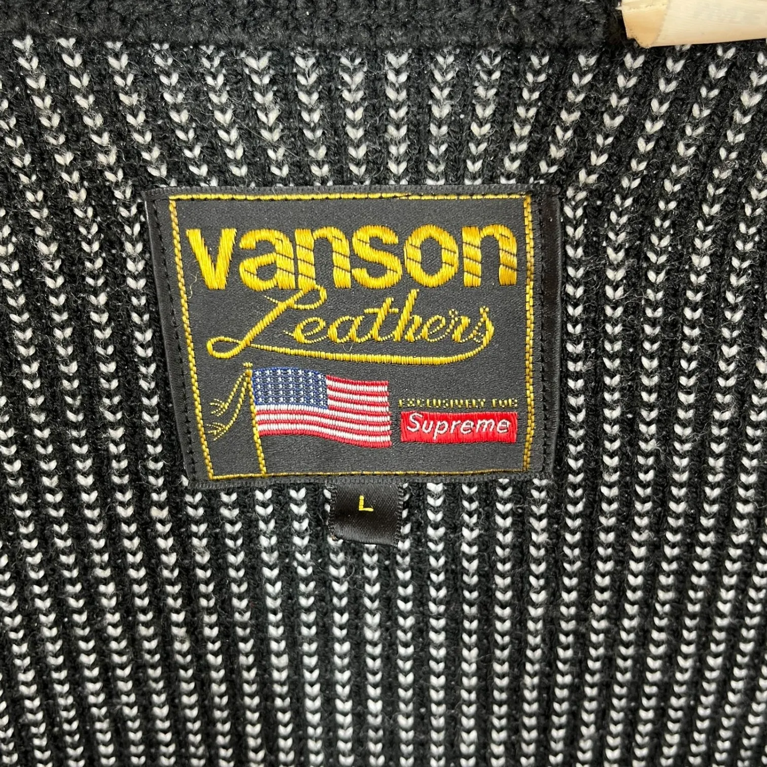 Supreme/VANSON/Sweater/L/Wool/BLK/VANSON KNIT SWEATER