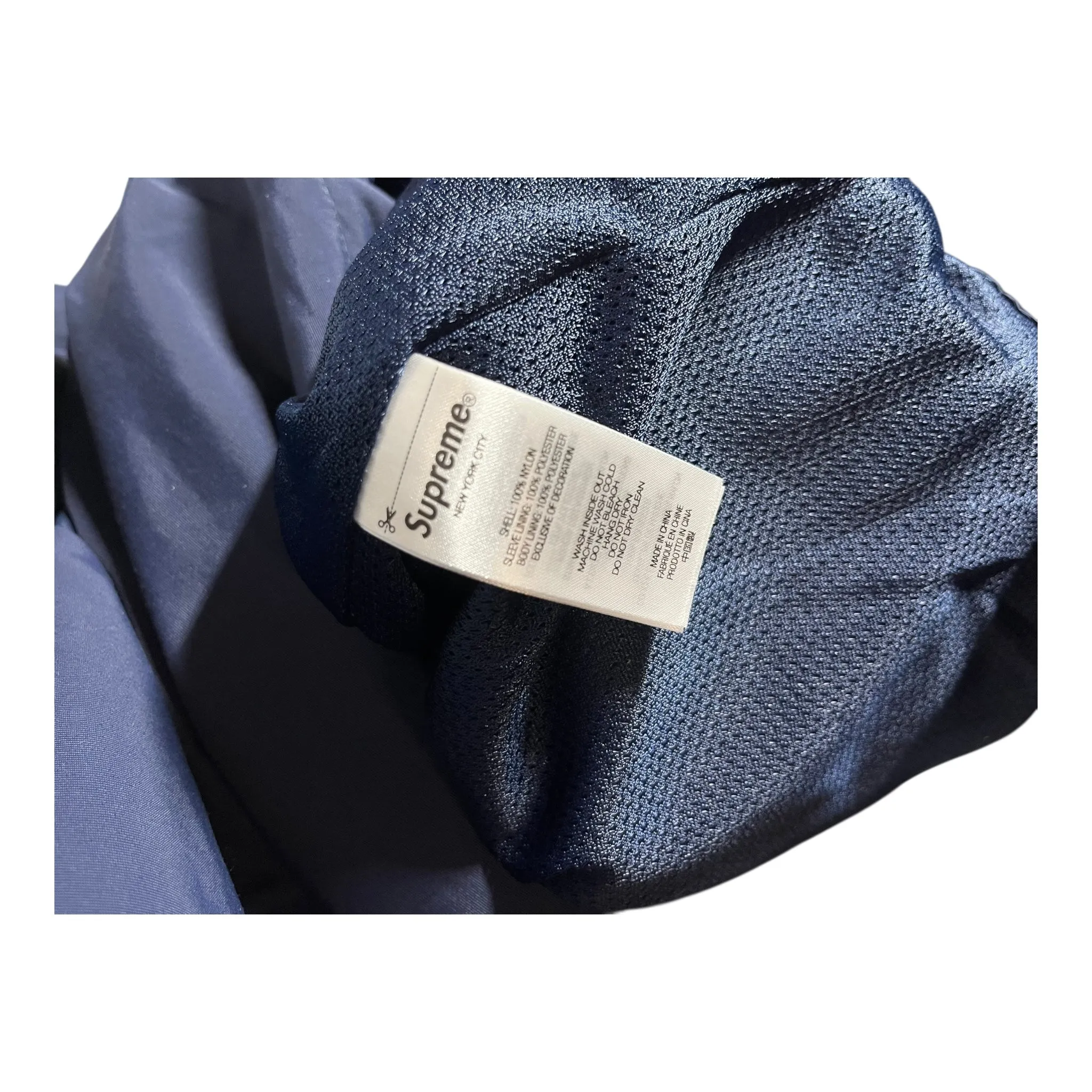 Supreme/Windbreaker/XL/Polyester/NVY/SS25 Contrast Zipper Track Jkt