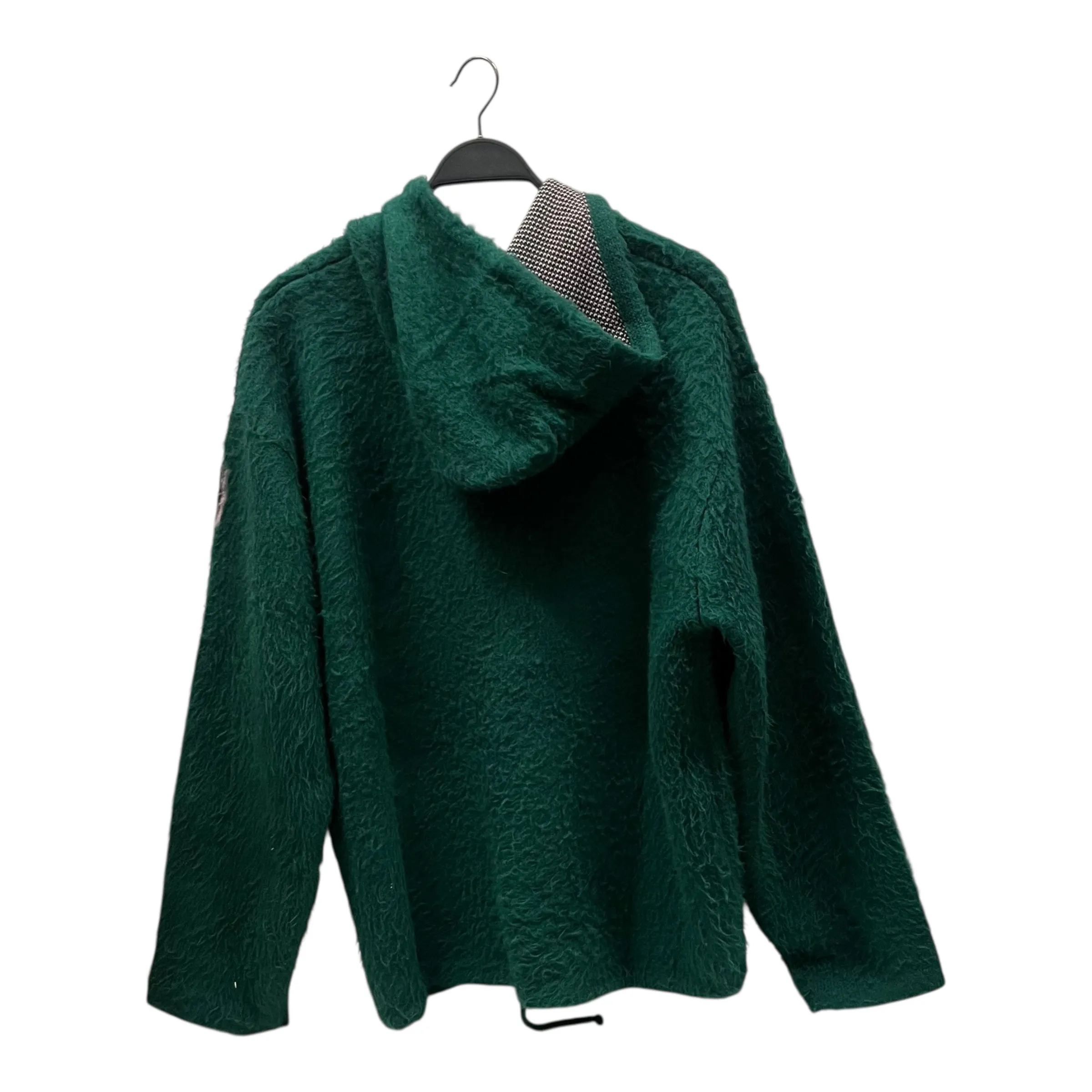 Supreme/Zip Up Hoodie/L/Acrylic/GRN/accent brushed zip-up