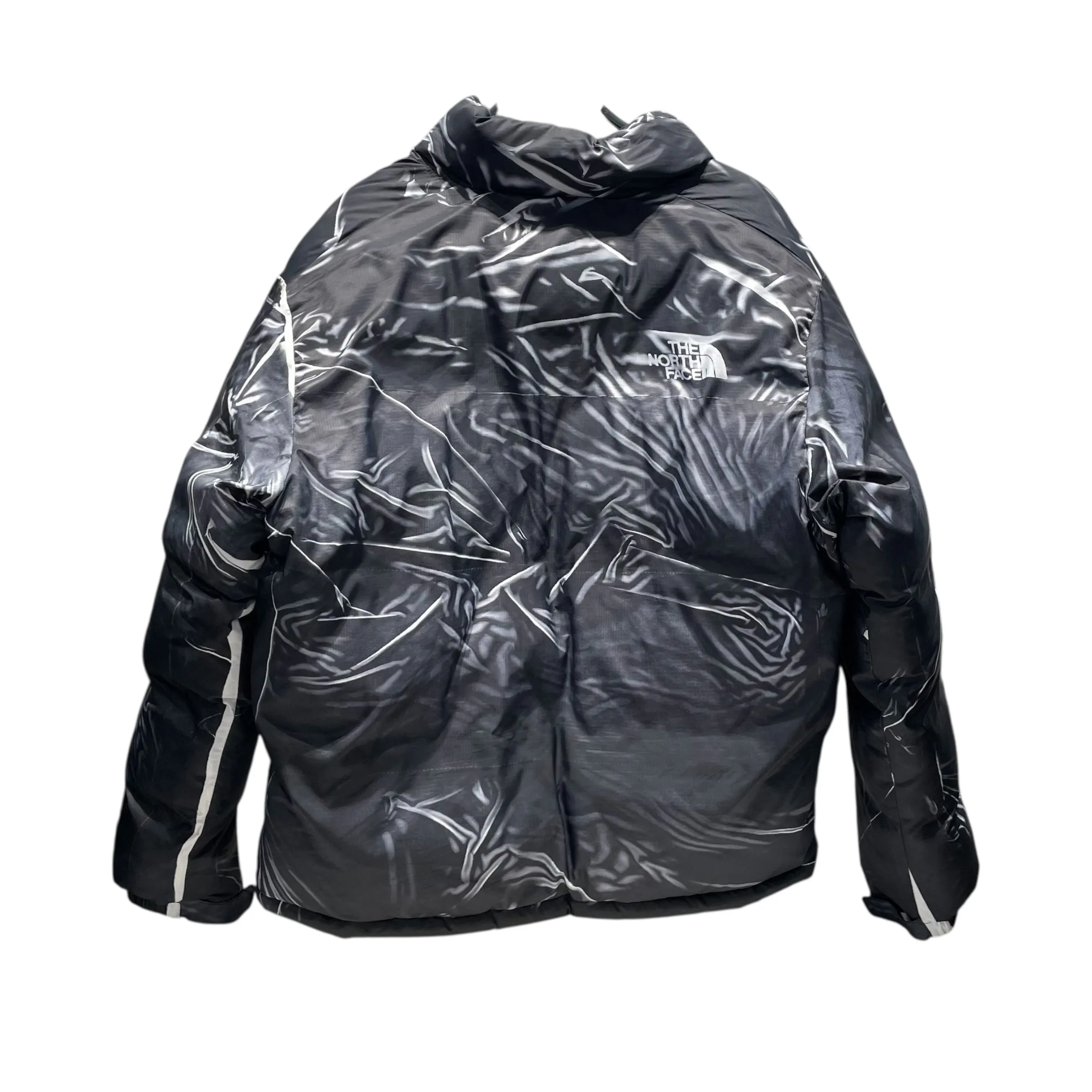 THE NORTH FACE/Puffer Jkt/L/Nylon/GRY/All Over Print/SUPREME