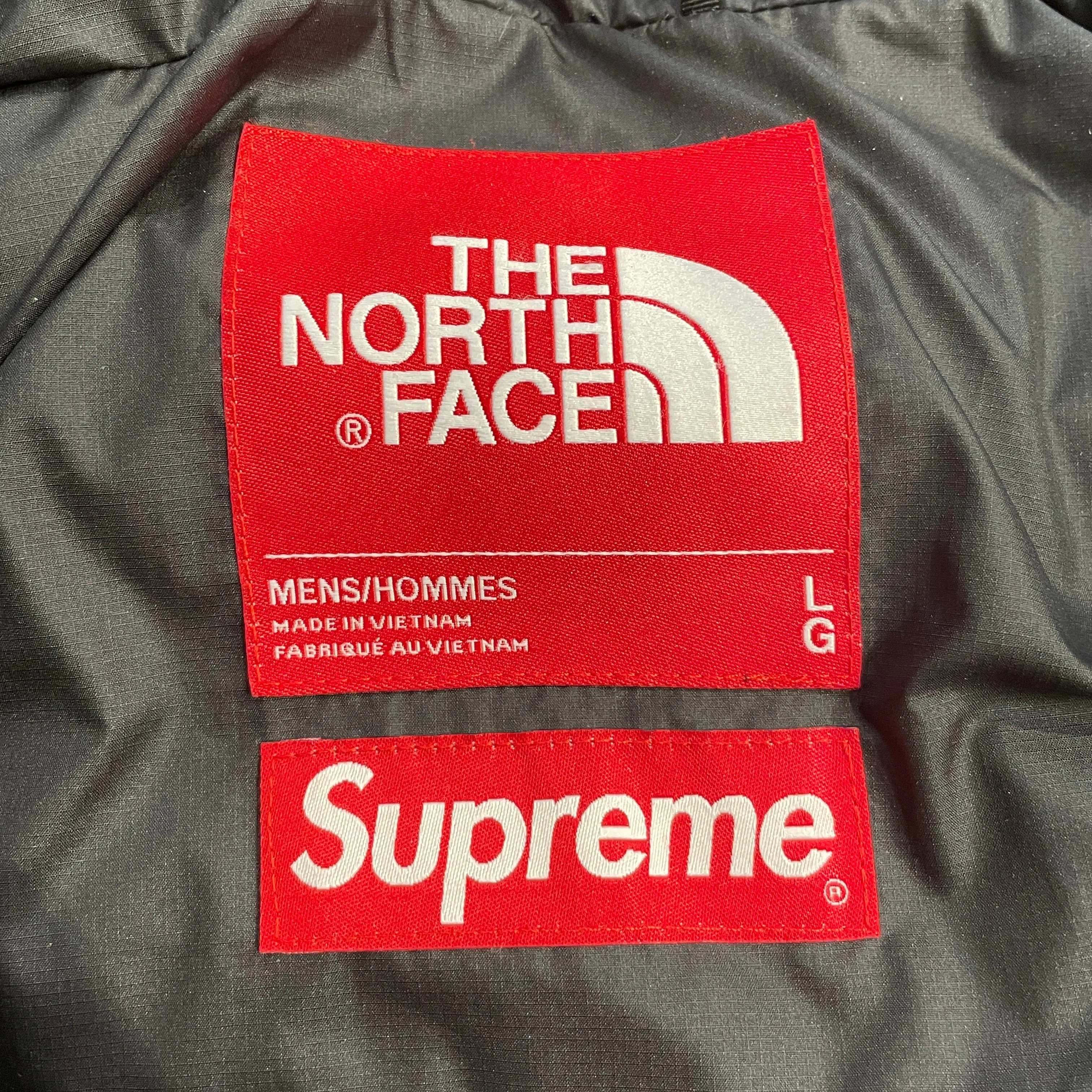 THE NORTH FACE/Supreme/Puffer Jkt/L/Polyester/BLK/800-fill half zip hooded
